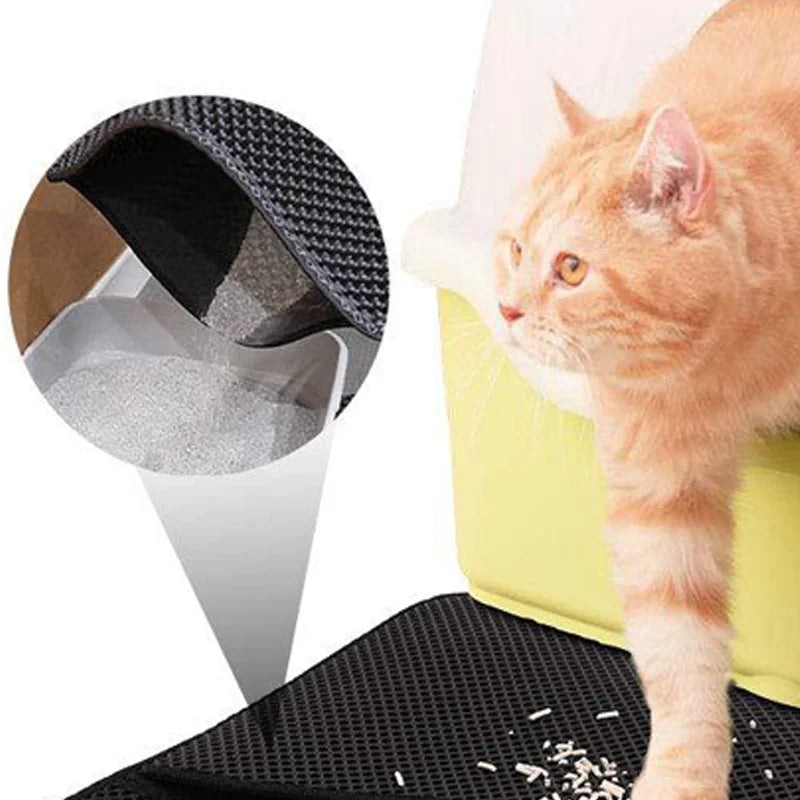 Tapete Antiderrame para Arena de Gatos