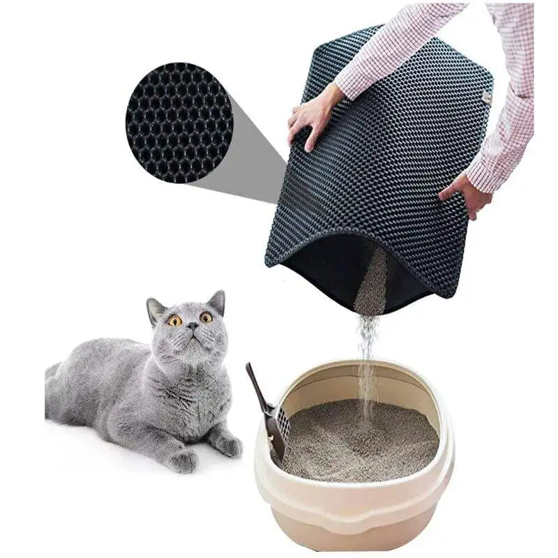 Tapete Antiderrame para Arena de Gatos